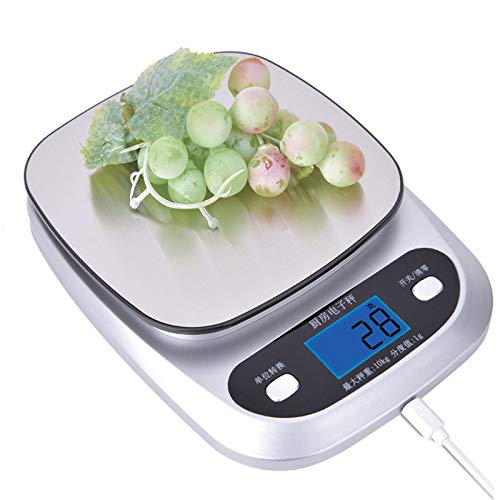 Bilancia portatile in grammi, Bilancia elettronica intelligente da 1 g/0,1 g, bilancia da cucina ad alta precisione, bilancia di conteggio impermeabile, bilancia di ricarica USB