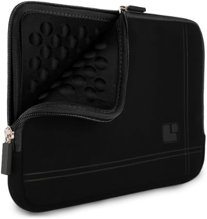 SumacLife Padded Sleeve – PRO Microsuede Quilted Cover Jet Black for Samsung ATIV Book 9 Plus 13.3 & Lite 13' inch Laptop