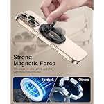 MagSafe Phone Grip Holder Dual-Sided Magnetic Finger Ring with Kickstand - Image 2