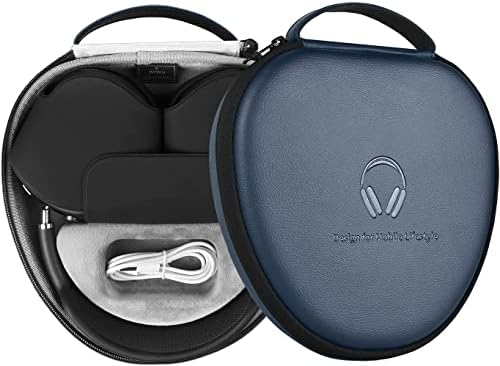 WIWU AirPods Max Case with Sleep Mode, Upgraded Smart Case for Headphones, Ultra-Slim Travel Carrying Case with Staying Power, Hard Shell Storage Bag (Blue)
