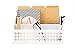 Blu Monaco Designer White Desk File and Mail Organizer – Two Tiers for Storage – Fits a Standard File Horizontally – Keeps Mail, Bills, and Files Organized