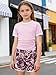 Voxikidio Size 9 10 Girls Clothes 2 Piece Fashion Slim Fit Short Sleeve Tops and Short Set with Pockets Teen Girls Summer Outfits Purple (9-10Y)