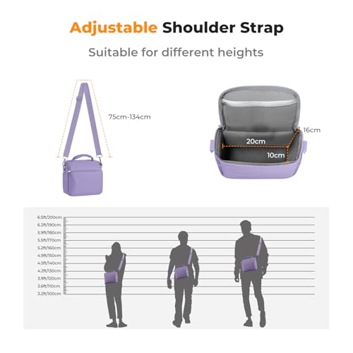 Image of K&F CONCEPT Camera Sling Bag Small Crossbody Case | For DSLR /SLR Camera, Cute & Compact, Shoulder Photography Bags, Compatible for Canon /Nikon /Sony, BS09