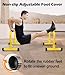 TABEKE Push Up Bar, 14'' High Steel Parallettes & Dip Bar with Full Coverage Foam Handle, Heavy-Duty Calisthenics Parallel Bars for L-Sit, Dips, Home Gym Strength Training Workout (Yellow)