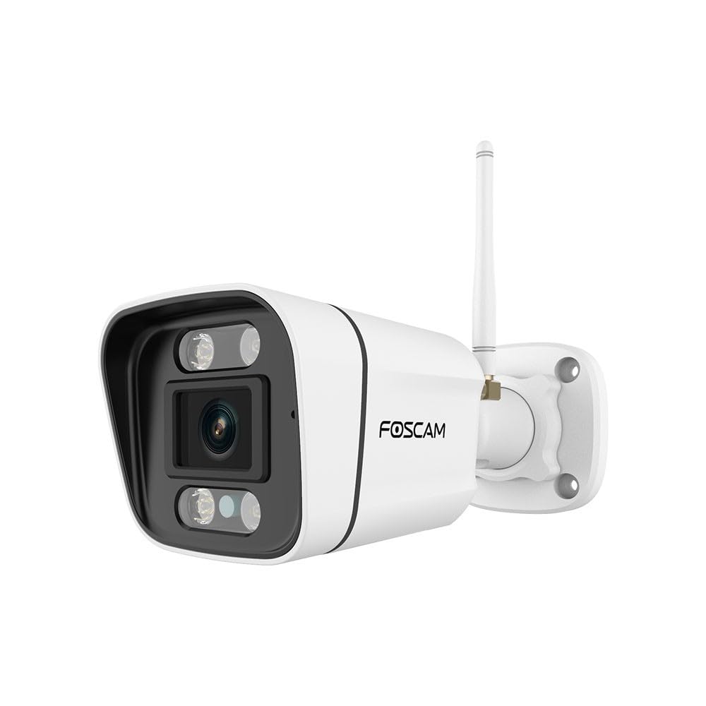 Cámara IP WiFi de 8 MP QHD para Exteriores con focos y Sirena - Foscam V8P Blanca