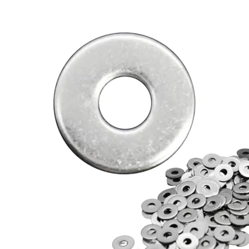 Flewdart arandelas metalicas M4 200pcs, 304 arandela plana de acero inoxidable M4 x 12mm, arandela inox metal para tuercas y tornillos