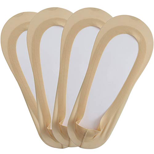 Pelisy - Calcetines invisibles para mujer (4 unidades) - Beige - UMama-Talla