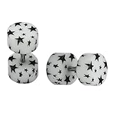 fake plug earrings magnetic 1 par de dilatadores falsos con diseño de estrellas