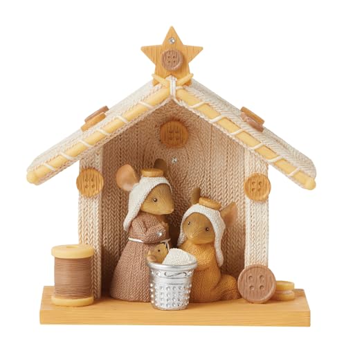 Enesco Tails with Heart Christmas Knitivity The Holy Family Figurine Set, 4.33 Inch, Multicolor
