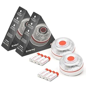 Help Flash Iot Luz De Emergencia V16 Con Geolocalización Pack 2 Uds, Exigible A Partir De 2026, Baliza Conectada Con Dgt 3.0, Señal V-16, Para Coches, Aviso Ubicación, Con Plan De Datos Incluido