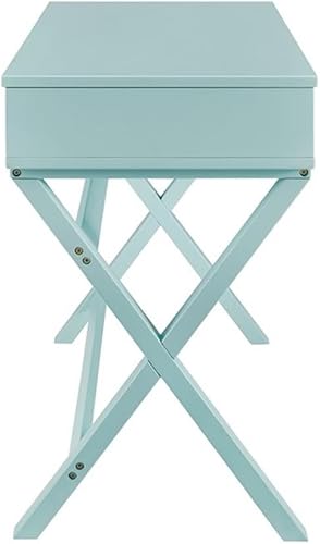 Miniatura 7 de UrbanPro Escritorio de madera de pie con elevación transicional en azul turquesa