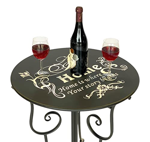 DanDiBo Bistrotisch Antik Rund Klapptisch Bistro Tisch Home Gartentisch Metall 96129 Eisentisch Balkontisch Vintage… – Bild 7