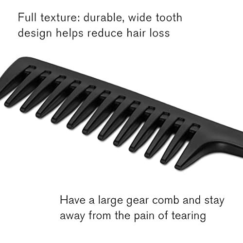 Peine de dientes anchos anti-enredos, negro miniatura 5