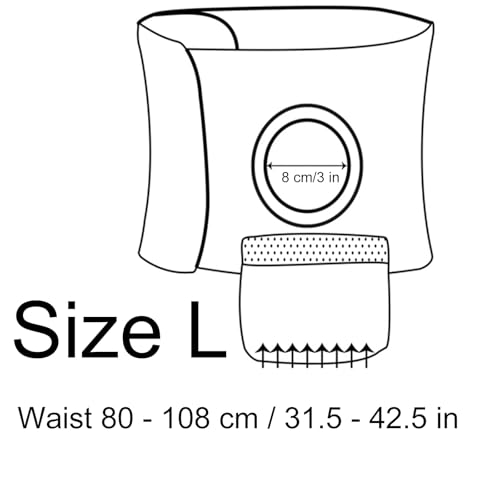Faja lumbar ajustable soporte para ostomía talla L miniatura 2
