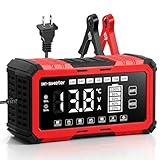 SWTsweter 20A Smart Car Battery Charger & 12V/24V Maintainer with 200s Booster -Adjustable Amp Trickle Charger for Lead-Acid, AGM, Gel, LiFePO4 Compatible with 12.6V Lithium-Ion (NMC)