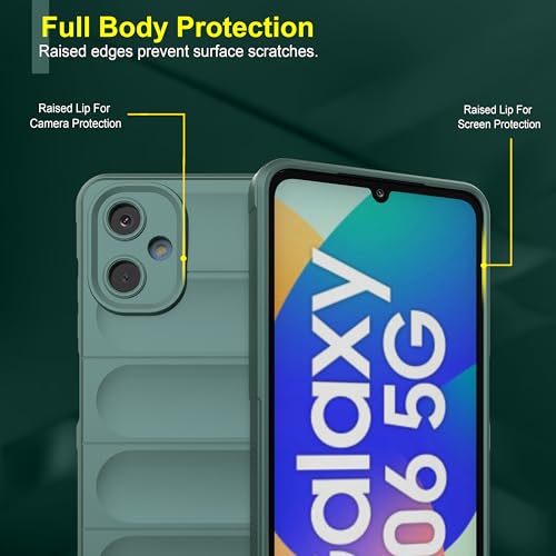 Image of Zapcase Back Case Cover for Samsung Galaxy F06 5G | Compatible for Samsung Galaxy F06 5G Back Cover | Liquid Silicon Magic Case with Camera Protection | Dark Green