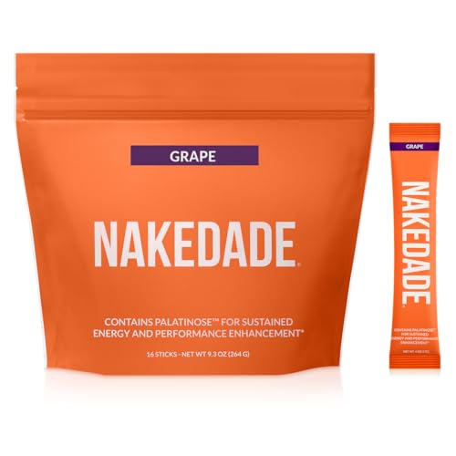 Nakedade Grape – Performance Enhancing Sports Drink Powder - Electrolyte Powder – No GMOs or Artificial Sweeteners, Gluten-Free, Soy-Free, Dairy-Free – 16 Sticks