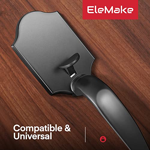 Megaflint Front Door Handle Plymouth Trim Lower Half Front Entry Handleset With Orbit Knob, Satin Chrome, Interior And Exterior Entrance Passage Lock Orb #TOP2