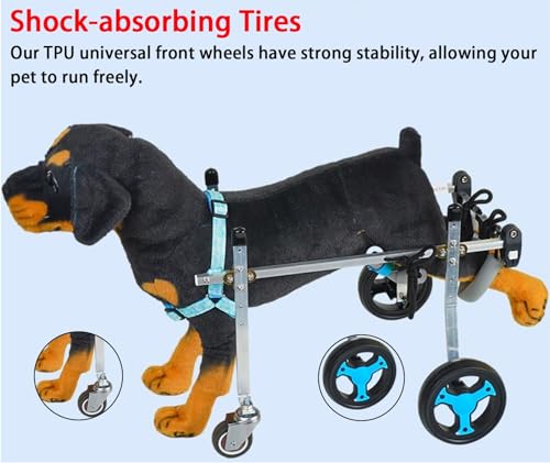 Chariot de mobilité pour chien paralysé ou blessé fauteuil roulant réglable M - 6
