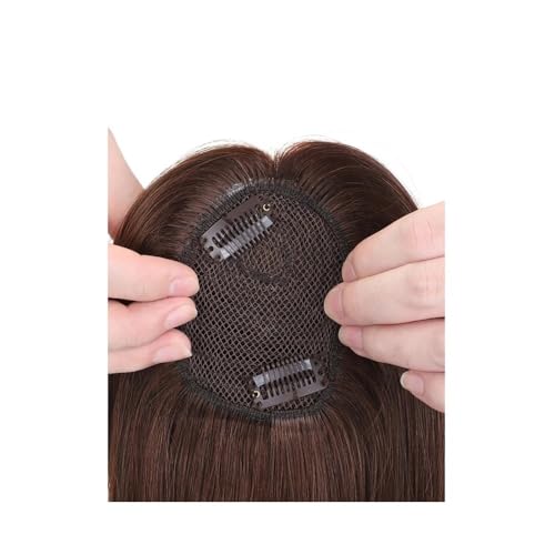 YUHANXINHESHE Treski z klipsami dla kobiet, 25 cm, miękkie w dotyku, naturalne włosy dodają objętości włosów (Brown)