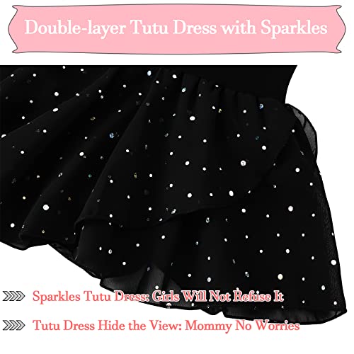 Toddler Leotard For Girls Dance Ballet Leotards For Kids Age 6 7 Years Black Dancewear Tap Outfits For Performance #TOP4