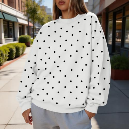 Rikbuig Oversized Sweatshirt Women Crewneck Fleece Pullover Sweatshirts - image 3