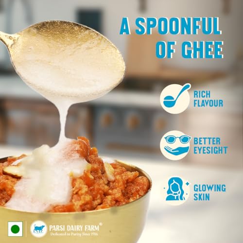 Image of Parsi Dairy Farm Pure Buffalo Ghee | Traditional Desi Ghee | Danedar Texture | Farm Fresh & 100% Natural | No Additives | Vegetarian - 500ml