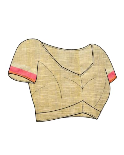 Image of SWORNOF Women's Pure Silk Saree With Blouse Piece
