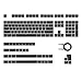 Happy Balls Keycaps PBT Backlit Doubleshot Cherry MX Pudding Keycap Set OEM Profile Translucent with Keycap Puller for US UK Layout 61 68 84 87 104 108 MX Switches Mechanical Keyboard(Black)