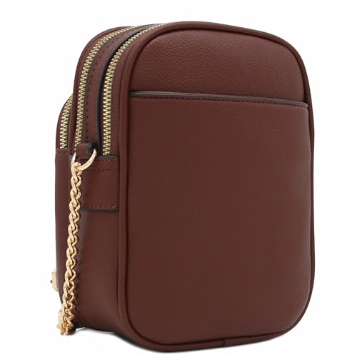Image of FashionPuzzle Multi Pocket PU Leather Casual Medium Crossbody Bag with Adjustable Strap