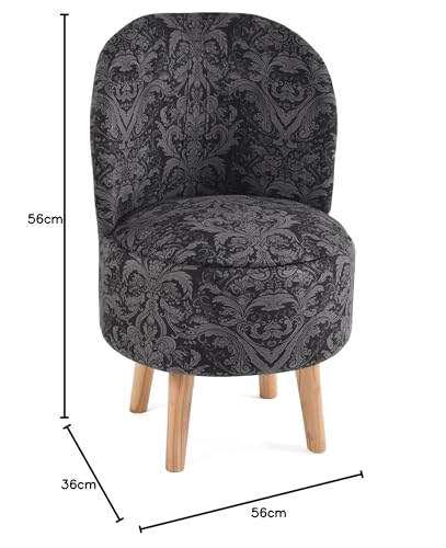 Image of SR Printed Ottoman Pouffes Chair Stool for Living Room Furniture Sitting Dressing Table Pouf Sofa Puffy Stool Room, Pouffes for Sitting Foot Rest, (18x32 Inch, Black)