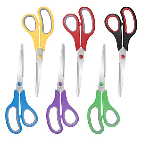 Xnluothsk 6 Packs Sewing Craft Scissors Bulk,8" Multipurpose Heavy Duty
