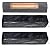 Wazitin 2PCS Black Wall Mounted Patio Heater Cover,Rectangular 38.1''L *9.8''H *6.6 '' W terrace heater cover with drawstring 420D Oxford Waterproof Heater Cover for Indoor Hanging Patio Heater