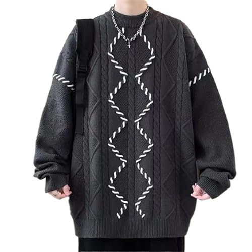 Autumn Winter Casual Sweater Men O-Neck Knit Pullovers Loose Knitted Sweater Streetwear Man