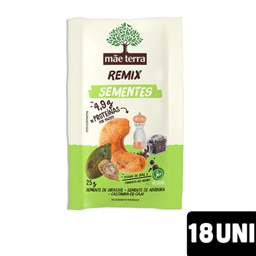 Mãe Terra 18 Unidades Mix de Sementes Remix Pacote 25g