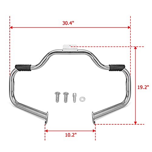 Mofun Engine Guard Protector Frame Crash Bar Highway Chrome Compatible With 2000-2017 Harley Softail Fl Deluxe Fat Boy Slim Heritage Springer Classic Cross Bones #TOP2