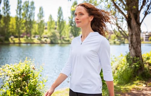 Cutter & Buck Women's Three Quarter Sleeve Virtue Eco Pique Half Zip Hoodie4