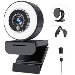 Angetube 4K Webcam with Ring Light