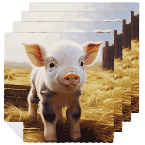 Servilletas de Tela Cuadradas 18x18 Pulgadas Pack x4 miniatura 1