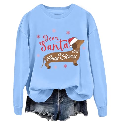 Sudadera de Navidad Dear Santa para mujer y hombre en gris unisex