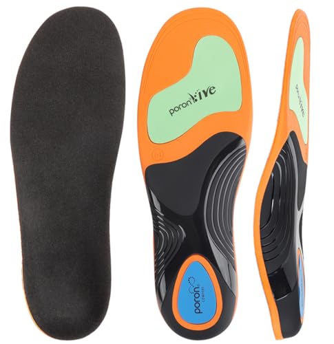 Heavy Duty Plantar Fasciitis Relief Orthotics,High Arch Support Insoles for Women Men, Flat Feet Orthotic Insert,240+lbs Work Boot Shock Absorbing Shoe Insole for Standing All Day,M