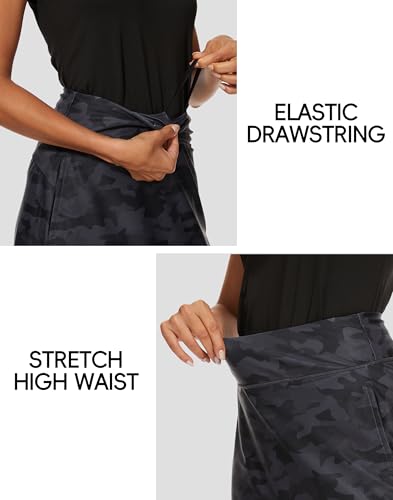 Image of M MOTEEPI Modest Knee Length Skorts Skirts for Women Tennis Athletic Golf Skort with Pockets UV Protection High Waist