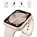 Misxi 2 Pack Tempered Glass Case Compatible for Apple Watch SE 3 (2025) SE 2 SE Series 6 Series 5 Series 4 40mm, Hard PC Screen Protector Protection Ultra-Thin Cover for iWatch, 1 Rose Gold + 1 Transparent