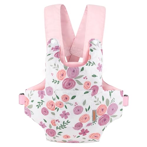 GAGAKU Toy Baby Dolls Carrier for Kids, Reborn Baby Doll Carrier Accessories for Toddlers & Girls - Rose