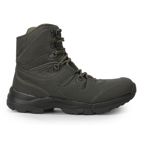 Image of Liberty Freedom SHIKHAR-4 Black & Olive Green Casual Lacing Boots for Men