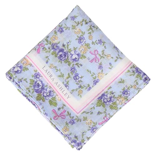 Laura Ashley(ローラ アシュレイ) ハンカチ レディース プリントハンカチ 05506014 女性 05506014B ブルー[B]