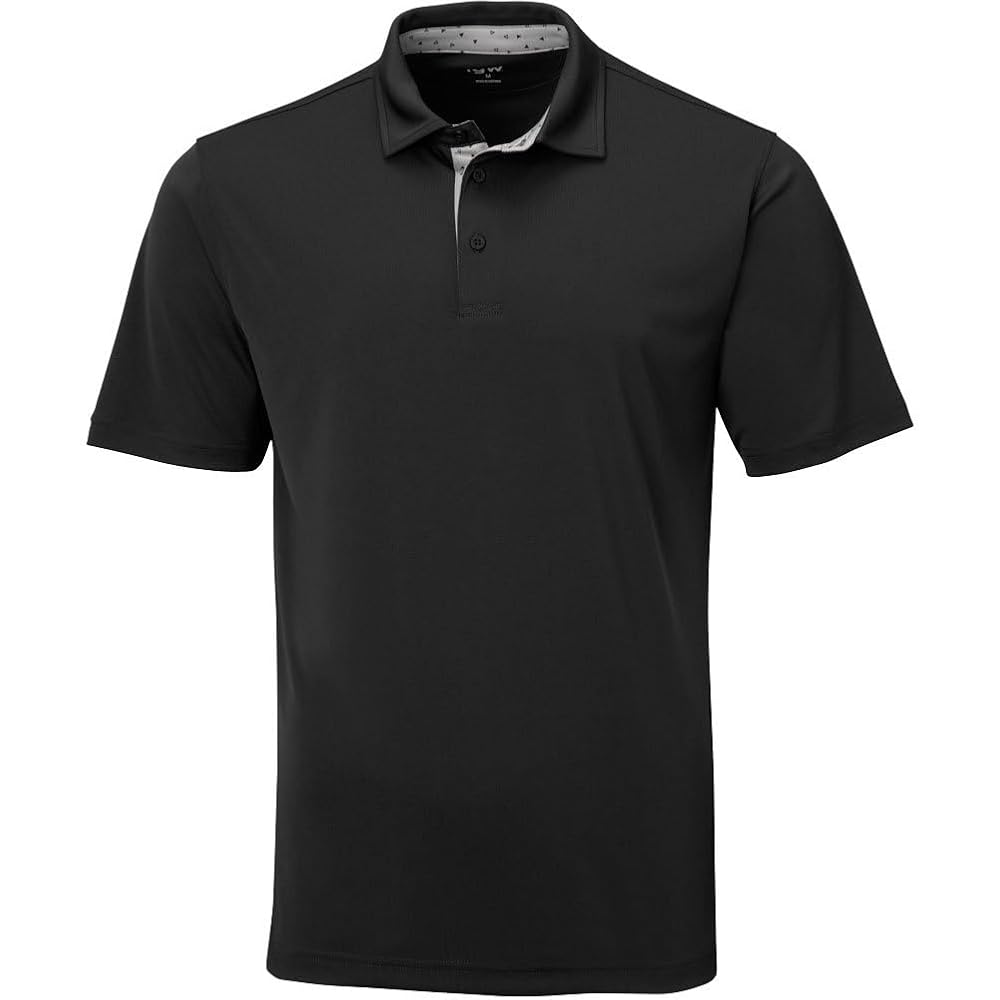Amazon.com: TGW Men's Collar Trim Solid Golf Polo Black M