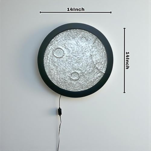 Image of PrimeAura Moon Wall Art with LED Warm Light