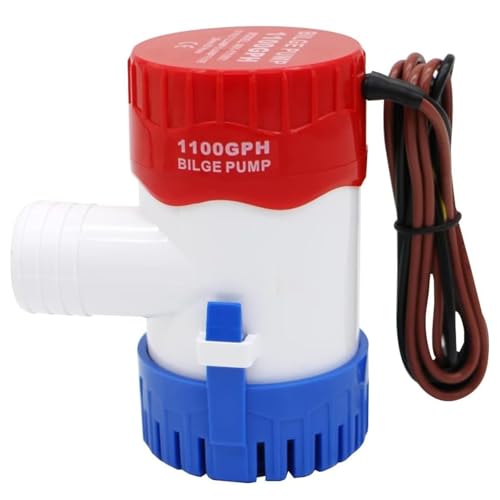 AIRTAK 12V 1100 GPH Non-Automatic Submersible Bilge Pump for Boats
