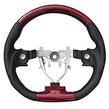 GOGOCARBON RED Carbon Fiber Steering Wheel I D-Shaped Sports Racing Replacement for Subaru IMPREZA W